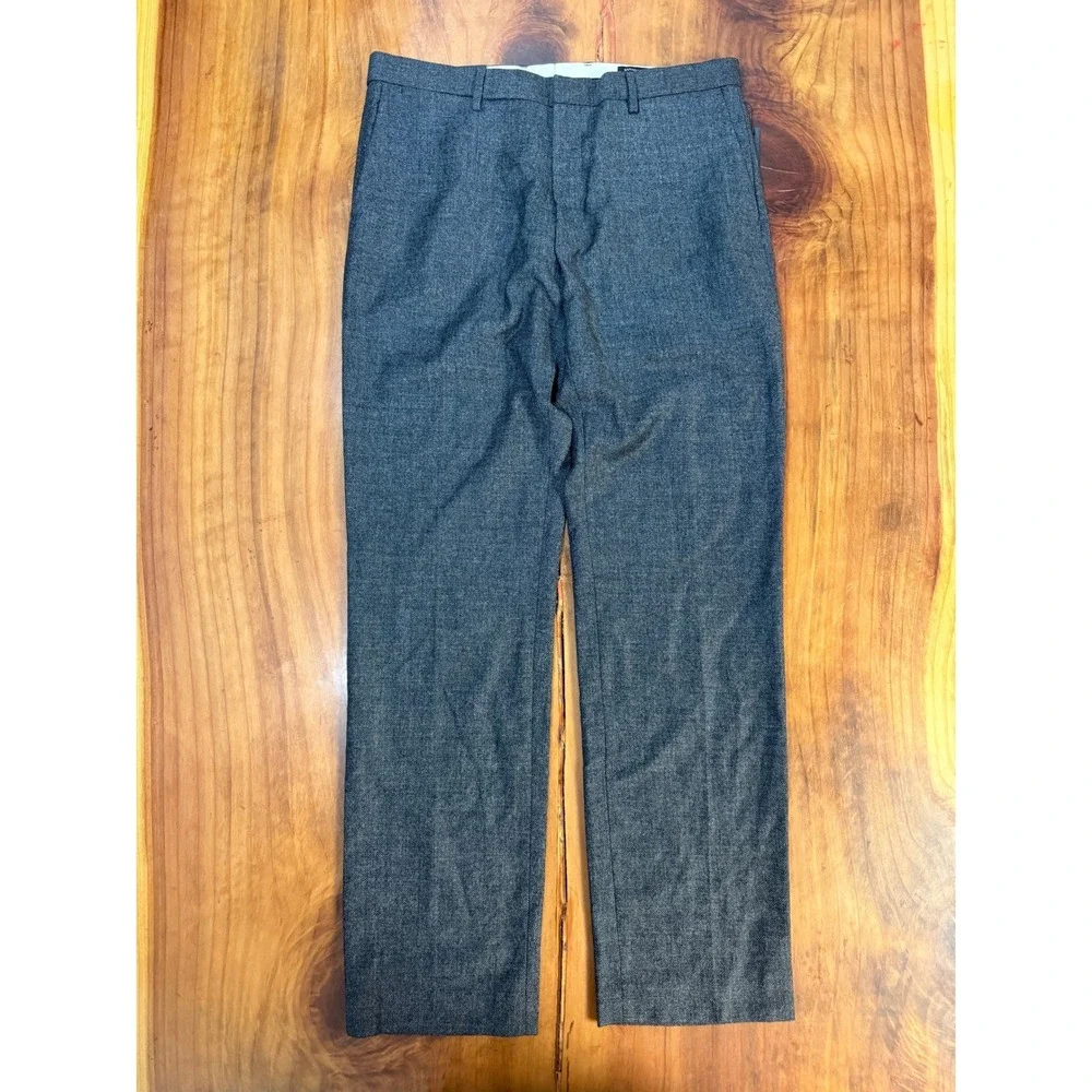 NEW Banana Republic Mens Pants 35 x 34 Modern Slim Fit Straight Wool Dress W4-1